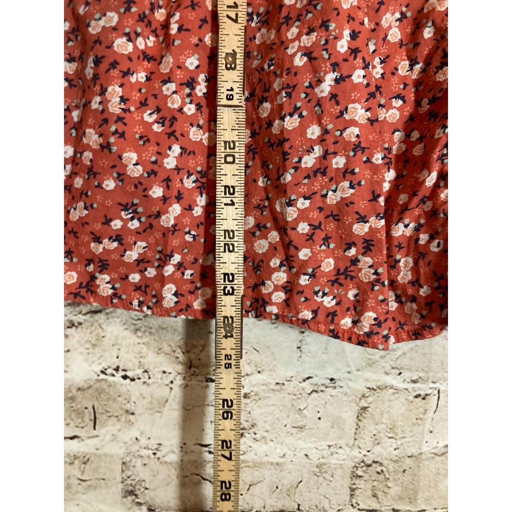 Universal Thread Peasant Top Large Dark Salmon Di… - image 8